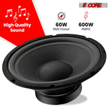 5Core 10 inch Subwoofer Speaker 600W Peak 4Ohm Car Replacement Sub Woofers 2 PCS