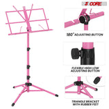 5Core Music Stand For Sheet Music Portable Tripod Adjustable Folding Note Holder BLACK