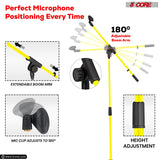 5Core Tripod Mic Stand Heavy Duty Adjustable Holder Floor Microphone Boom Arm YELLOW