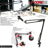 5Core Microphone Boom Arm Desk Mic Stand Adjustable Clamp Suspension Boom Stands BLACK