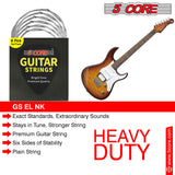 5 Core Electric Guitar strings 6 Pieces Set Nickel Electric Guitar Strings Light, Gauge 0.09-0.042 Nickel Wound Shield Package Corrosion-Free GS EL