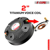 5 Core Compression Driver 135W RMS 8 Ohm Titanium Horn Throat Tweeter Speaker 18 TPI Threading