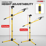 5Core Tripod Mic Stand Adjustable Heavy Duty Floor Holder Microphone Boom Arm RED