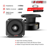 5Core Tweeters Speakers Car Audio Pair 600W Peak 3.5 Inch Super Tweeter Bullet