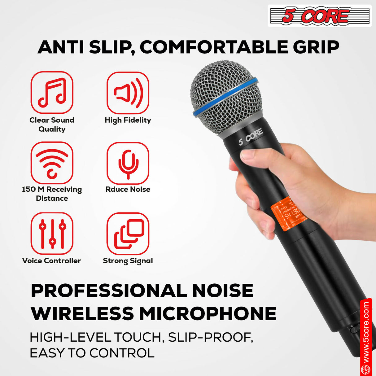 5 Core Wireless Microphones 8 Channel Karaoke Professional UHF Singing Mic System Cordless Microfonos