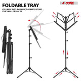 5Core Music Stand For Sheet Music Portable Tripod Adjustable Folding Note Holder Higher BLACK