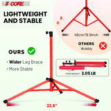 5Core Music Stand For Sheet Music Portable Tripod Adjustable Folding Note Holder RED