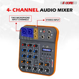 4-channel soundboard audio mixer for professional and home studio use