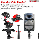 5 Core Speaker Stand Tripod Floor Adjustable Up to 48 Inch DJ Studio Monitor Stands Pole Mount Pair BLACK