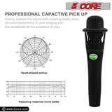 5Core XLR Microphone Dynamic Mic Karaoke Singing Studio Mics Handheld Microfono