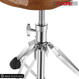 5Core Drum Throne Padded Guitar Stool Saddle Drummer Seat for Adults & Kids BROWN