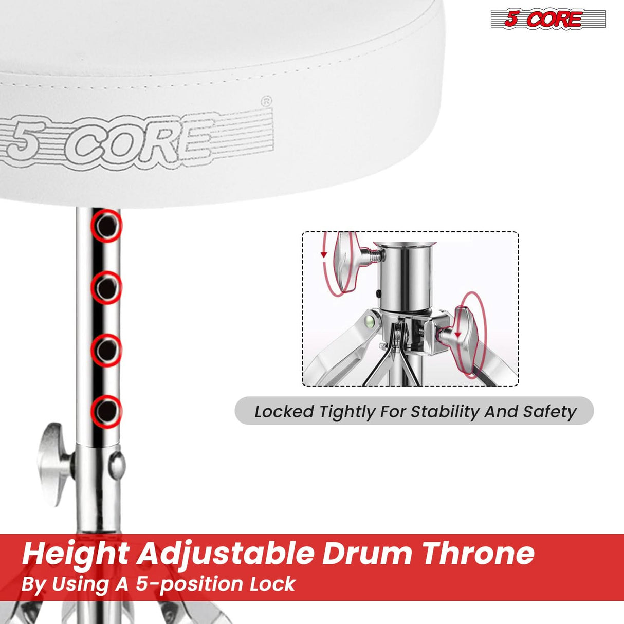 This guitar stool is designed to distribute weight more evenly for enhanced comfort and support