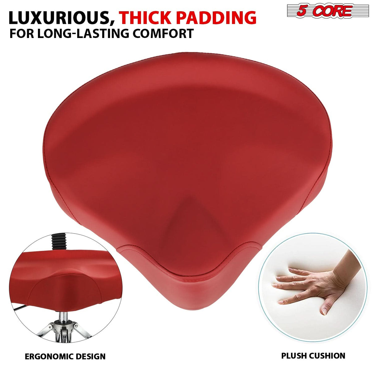 4 Inch thick padded cushion drummer seat