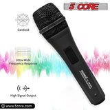 5Core XLR Microphone Dynamic Mic Karaoke Singing Studio Mics Handheld Microfono