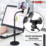 5Core Cell Phone Stand for Desk Adjustable Scissor Boom Arm Stands Tablet Cellphone