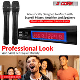 5Core Wireless Microphone VHF Fixed Dual Frequency Microfono Inalambrico 100FT Range