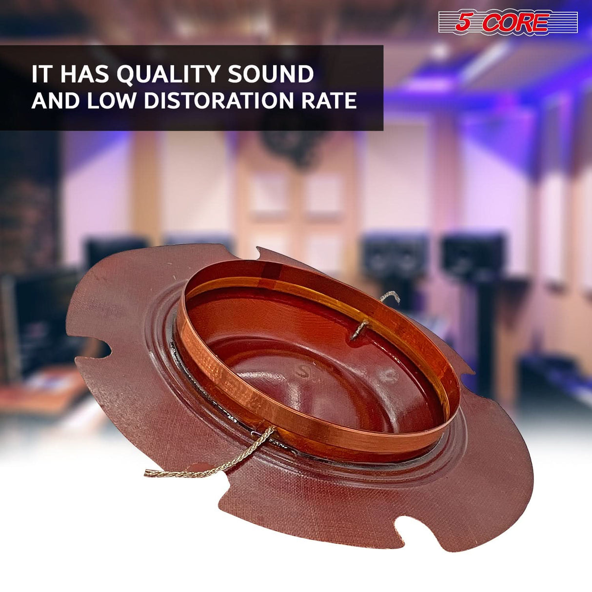 5 Core Replacement Diaphragm Titanium Universal 2" Phenolic Compression Driver Horn Voice Coil