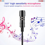 5Core Lavalier Microphone Clip On Professional Grade 3.5mm Lapel Mic Omnidirectional Lav Mic