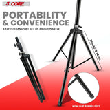 5Core Speaker Stand Tripod Tall Air Assist Lowering Adjustable Heavy Duty Floor Stands