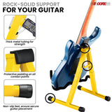 5Core Guitar Stand Floor A Frame Electric Acoustic Bass Soporte Para Guitarra YELLOW