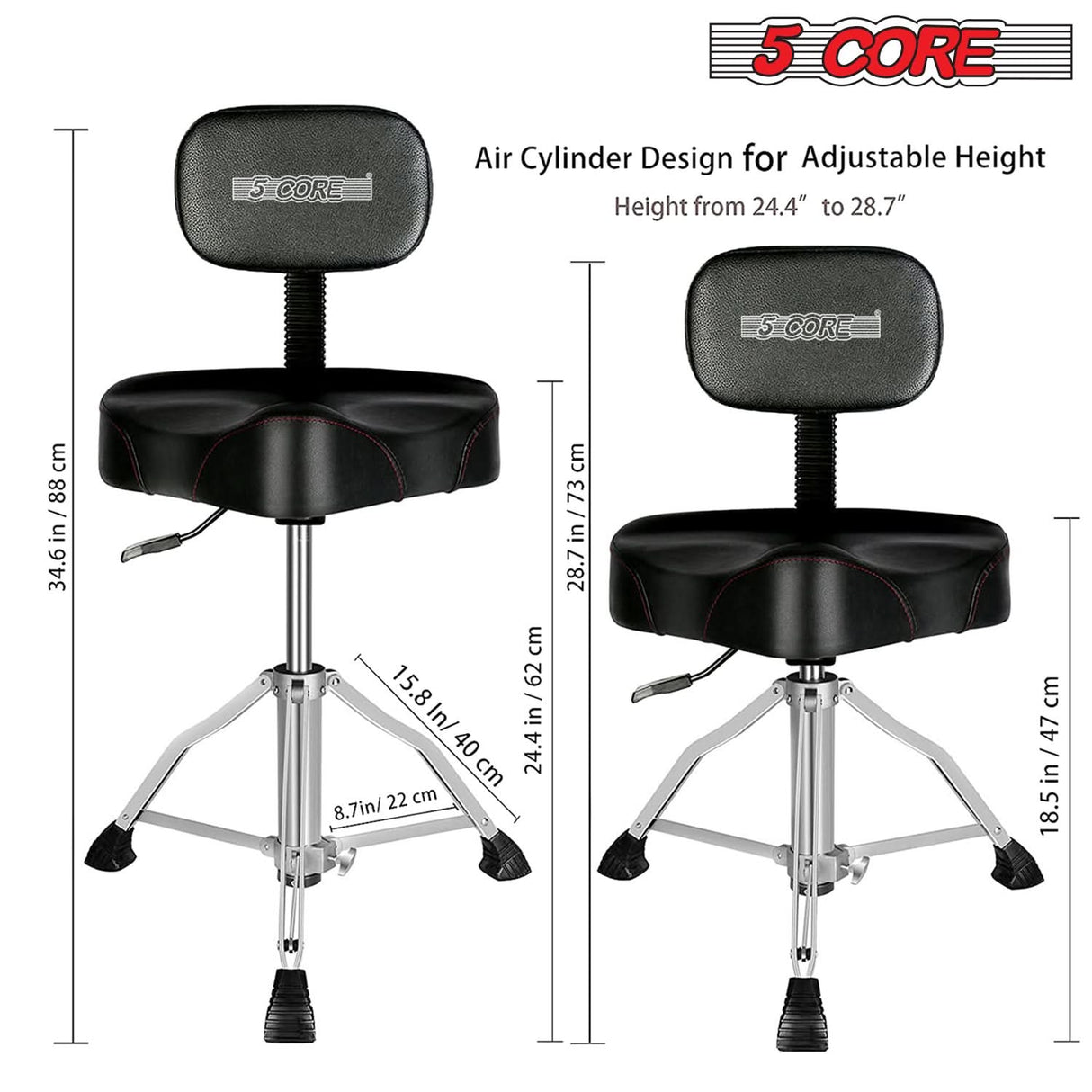 Height adjustable design Drum stool for drummers