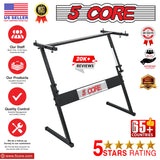 5 Core Keyboard Stand Z Style Height Adjustable Sturdy Piano Riser Lift Holder Stands BLACK