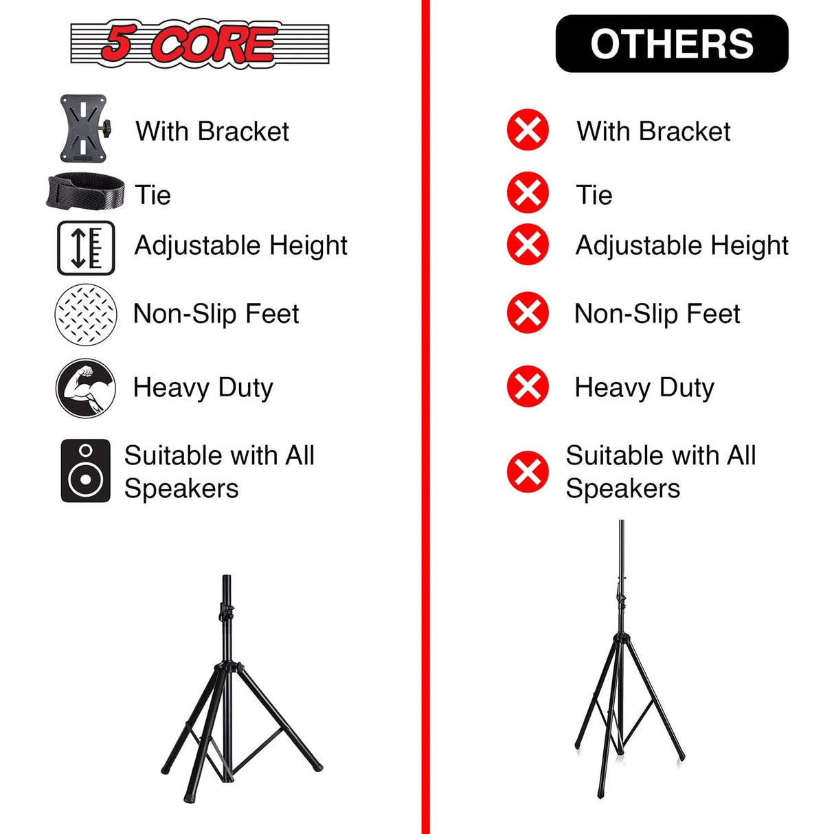 low profile tripod speaker stand