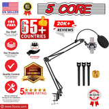 5Core Microphone Stand Suspension Desk Scissor Boom Arm w Shock Mount Pop Filter