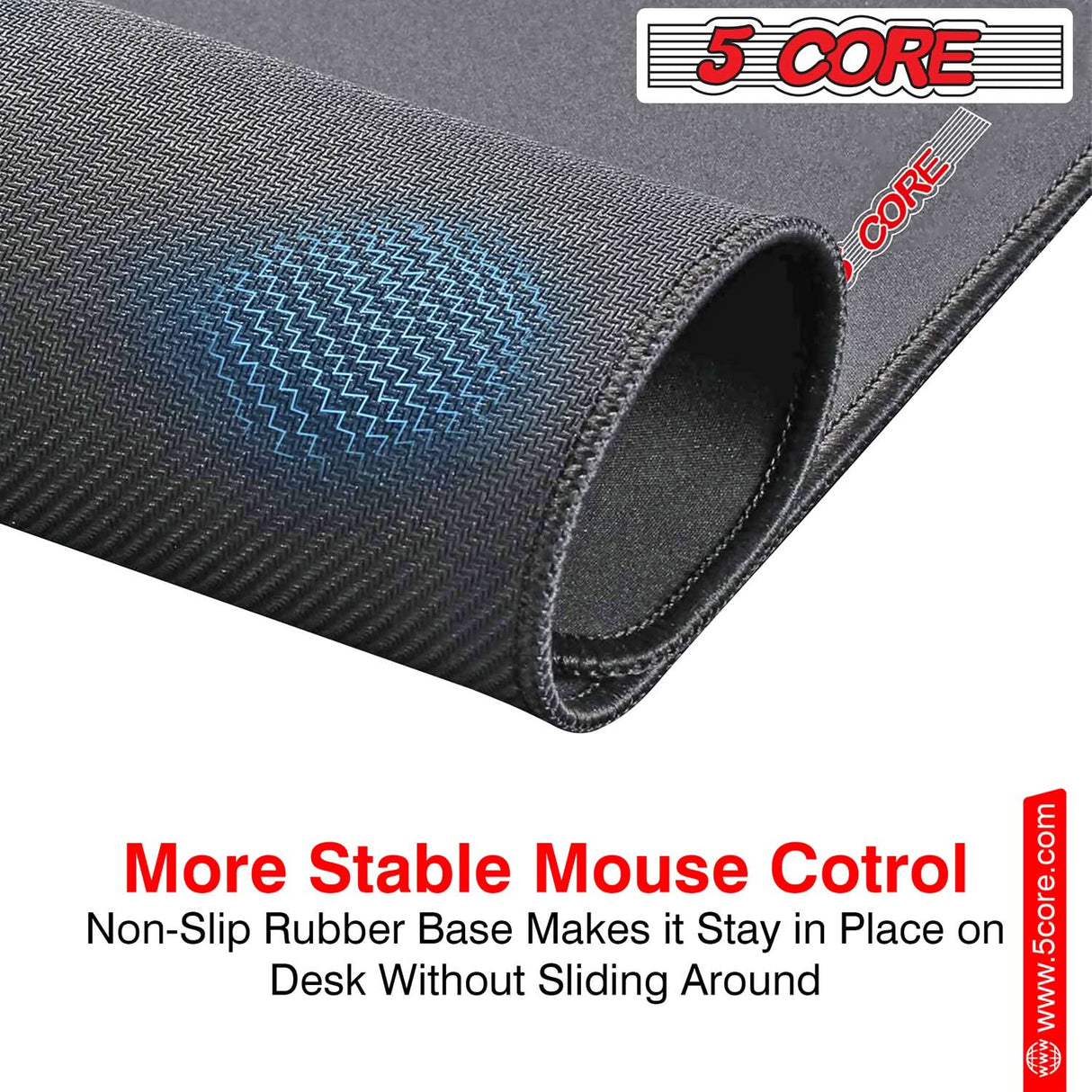 5Core Gaming Mouse Pad 3x3 Desk Mouse Mat w Rubber Base Mousepad Pair