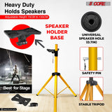 5Core Speaker Stand Tripod Tall Adjustable 72 Inch DJ Pole Mount Studio Monitor Stands Yellow