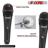 5Core XLR Microphone Dynamic Mic Karaoke Singing Studio Mics Handheld Microfono