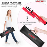 5Core Music Stand For Sheet Music Portable Tripod Adjustable Folding Note Holder RED