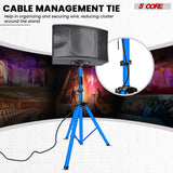 5Core Speaker Stand Tripod Floor Short Adjustable DJ Studio Monitor Stands Pole Mount SKY BLUE