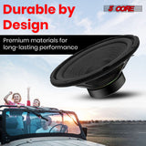 6 inch subwoofer speaker for rich, powerful bass, designed for an immersive car audio experience w compact installation