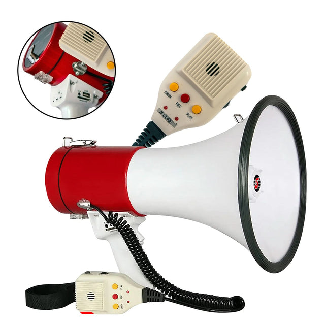 5Core Megaphone Bullhorn 50W Professional Loud Speaker Blow Horn Non Rechargeable