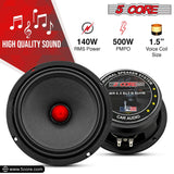 1.5 inch voice coil for clarity in your speaker