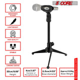 5 Core Tripod Mic Stand: Universal Desktop Stand with Adjustable Height