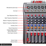 5 Core India Made 6 Channel Compact Studio Mixer with Built-In Effects & USB Interface Digital Mixer for Home Studio Recording, Podcast DJs & more MX 6CH EFF