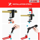 5Core Microphone Boom Arm Desk Mic Stand Adjustable Clamp Suspension Boom Stands RED