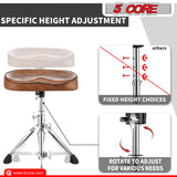 5Core Drum Throne Padded Guitar Stool Saddle Drummer Seat for Adults & Kids BROWN