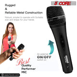 5Core XLR Microphone Dynamic Mic Karaoke Singing Studio Mics Handheld Microfono