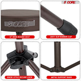 5Core Drum Throne Adjustable Guitar Stool Padded Drummer Seat for Adults & Kids BROWN