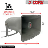 5 Core PA System Outdoor Indoor Paging Kit with 6 Loudspeakers 1 Mic 1 Amplifier All Weather Use