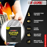 5 Core Electric Guitar Strings, 6 Set Pure Nickel Guitar Strings .010-.048 Guitar Strings Electric 6 String in 1 set GS EL NK 6SET