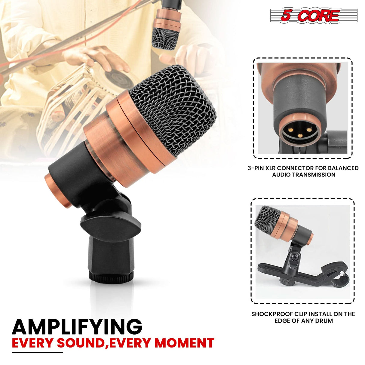 We at 5 Core provide the best Tabla Mic in the market