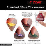 5Core Guitar Picks Celluloid Light Gauge 0.46mm Pick - Acoustic Electric Bass Guitars PURPLE