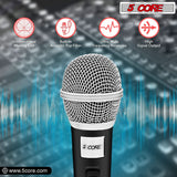 5Core XLR Microphone Dynamic Mic Karaoke Singing Studio Mics Handheld Microfono