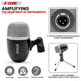 Versatile mic set for drum sets and tom instruments