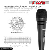 5Core XLR Microphone Dynamic Mic Karaoke Singing Studio Microfono Handheld Mics