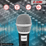 5Core XLR Microphone Dynamic Mic Karaoke Singing Studio Mics Handheld Microfono